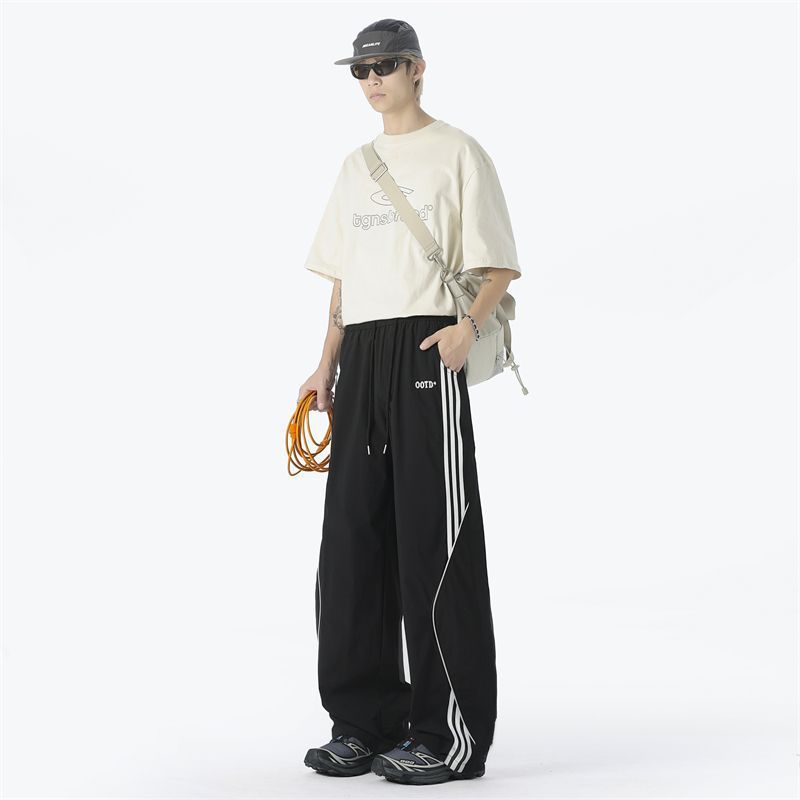 Ice-Silk Straight Techwear Track Pants