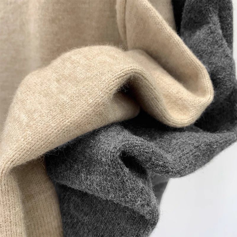 French Lazy Style Off-Shoulder Loose Knit Sweater