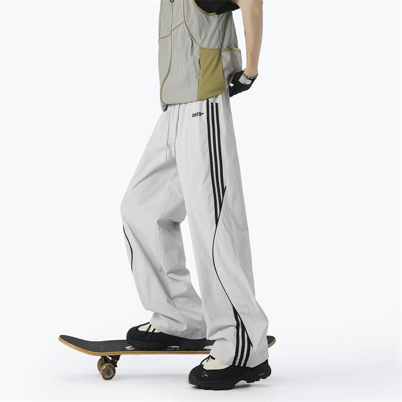 Ice-Silk Straight Techwear Track Pants