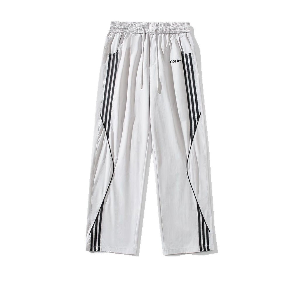 Ice-Silk Straight Techwear Track Pants
